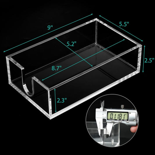 2 Pack 0.12 Thickness Clear Napkin Holder