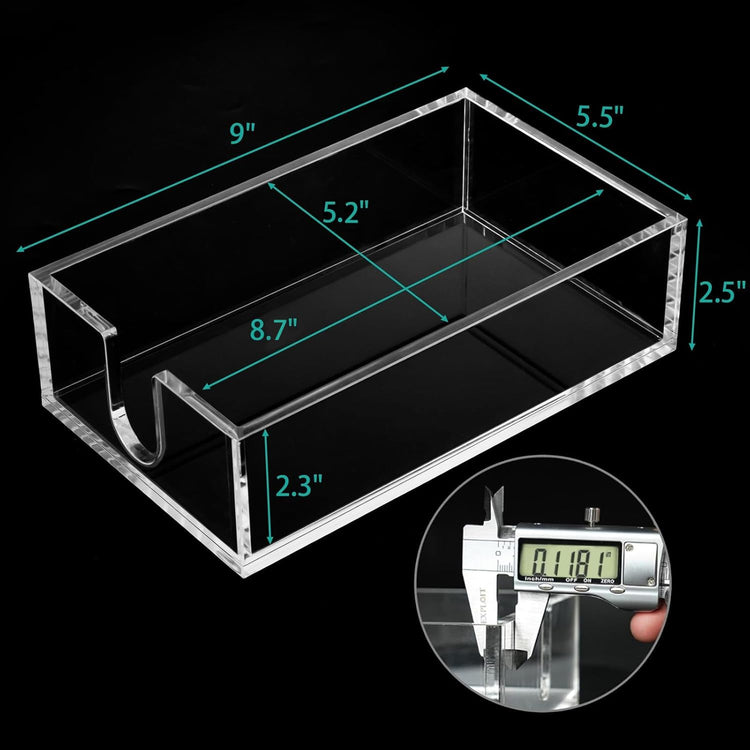 2 Pack 0.12 Thickness Clear Napkin Holder