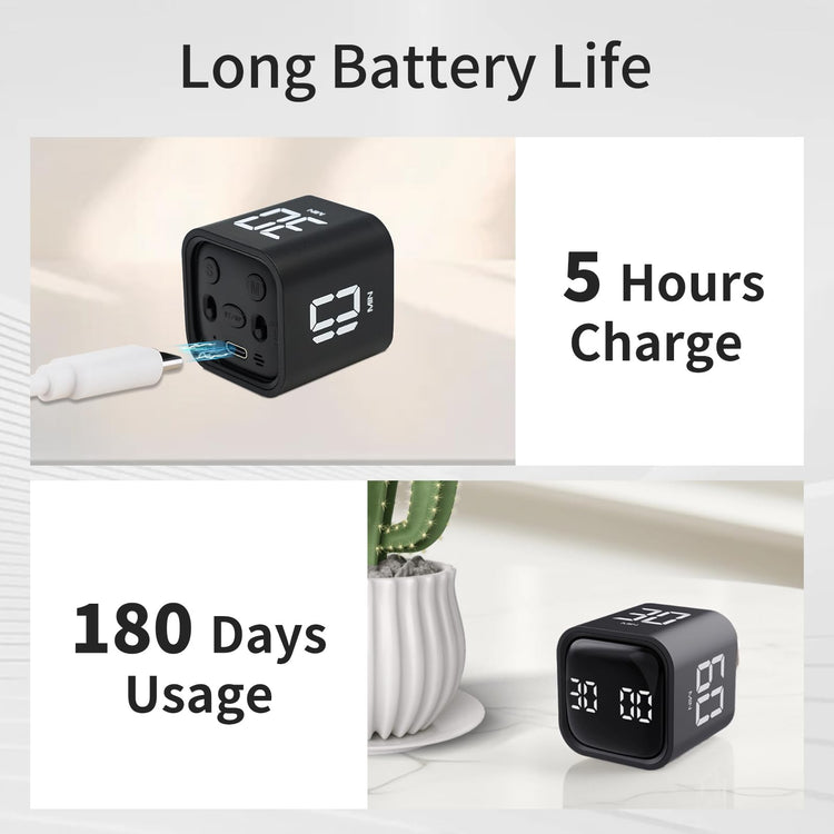 Productivity Timer Flip Gravity Sensor Cube Timer Countdown & Countup