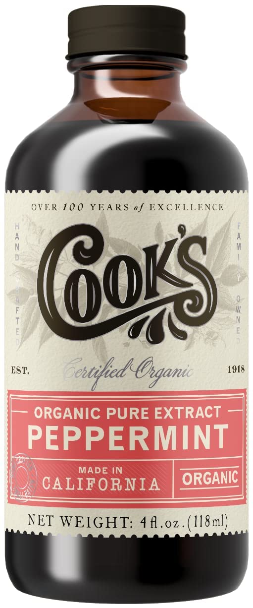 Cook's, Organic Peppermint Extract, Premium Peppermint Oil, Crafted in the USA, 4 oz - Nestoria