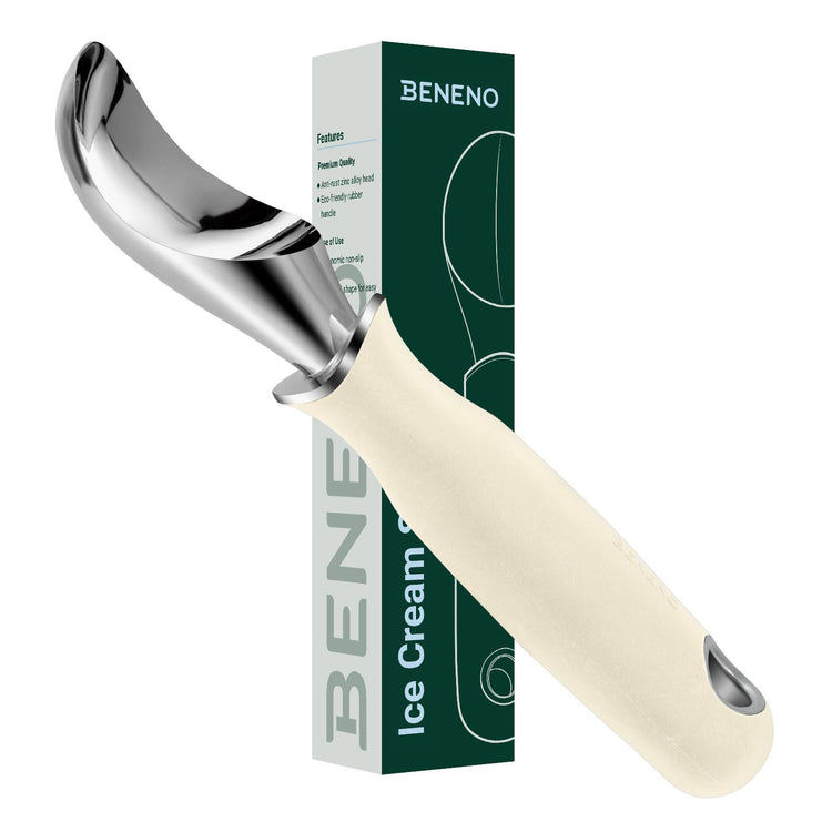 Premium Heavy Duty Ice Cream Scoop with Ergonomic Grip Handle