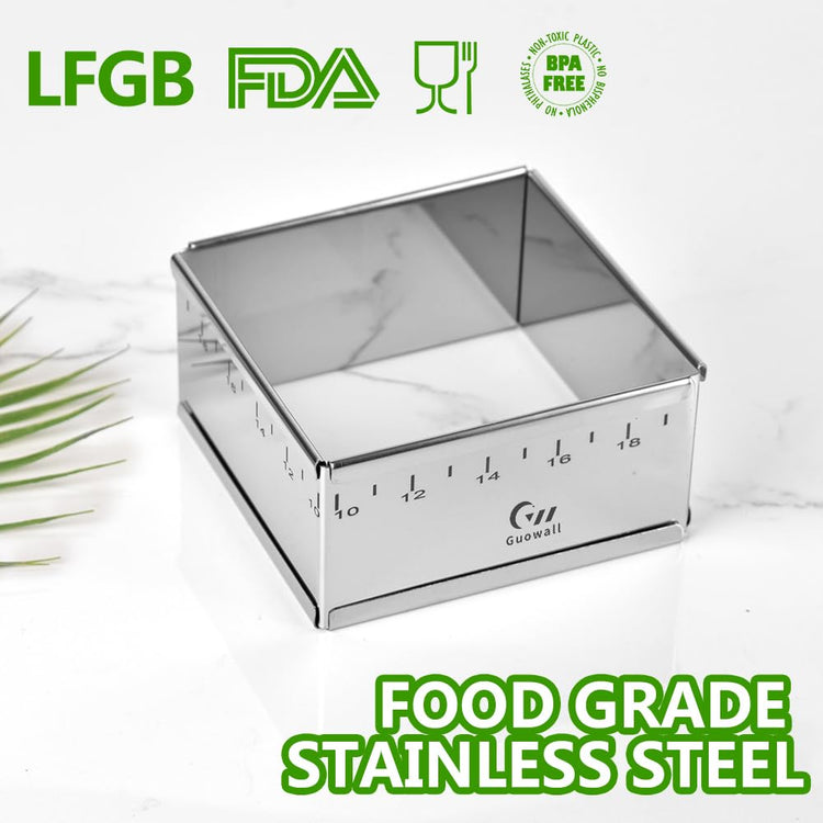 Stainless Steel Extensible Cake Ring Detachable Square Cake Mold Mousse Ring Nonstick Cheesecake Mould Pastry Shaping for Baking