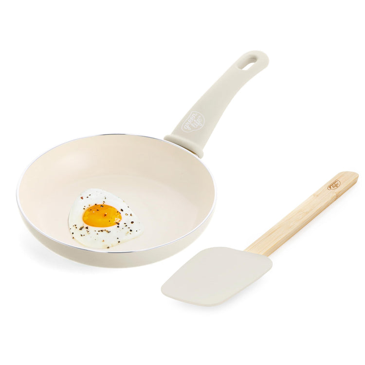 Soft Grip 8” Frypan Skillet and Spatula Breakfast Cookware Set