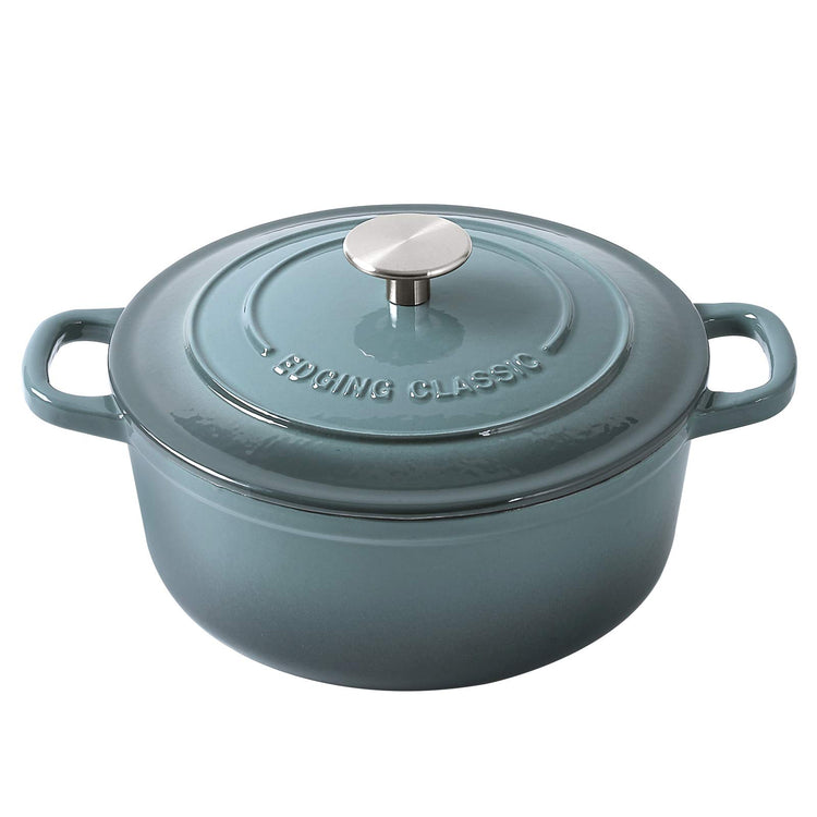 Enameled Cast Iron Round Dutch Oven with Lid Dual Handle Pot Bread Ovens