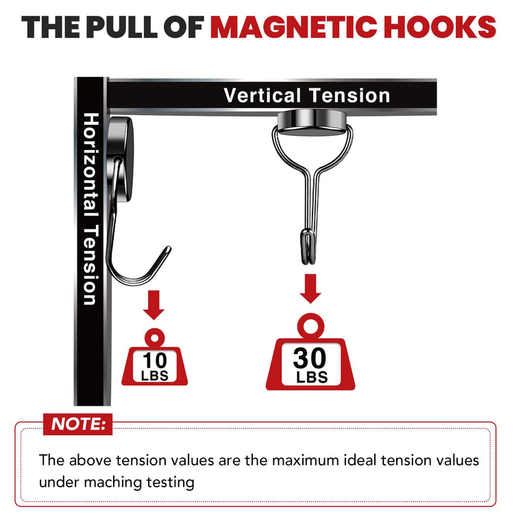 Magnetic Hooks for Cruise Cabins 30Lbs+ Heavy Duty Magnet Hook