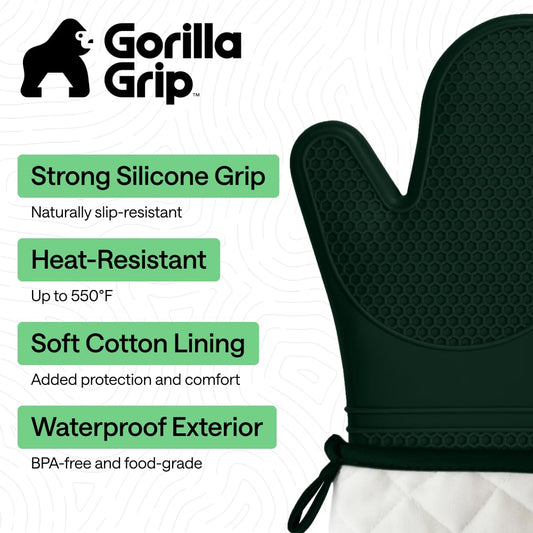 BPA Free Soft Silicone Oven Mitts (2 Count)