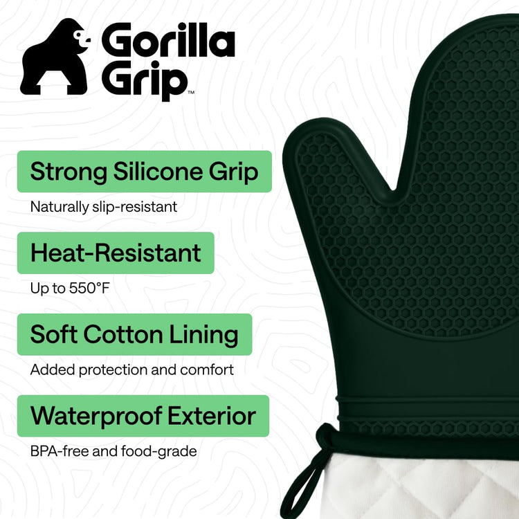BPA Free Soft Silicone Oven Mitts (2 Count)