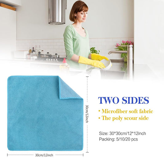 Dish Cloth for Washing Dishes Kitchen Washcloth Cleaning Cloth (5 Count)