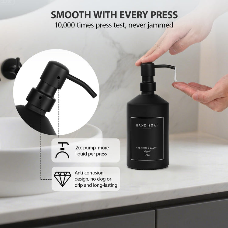 Matte Black Soap Dispenser Set (2 Count)