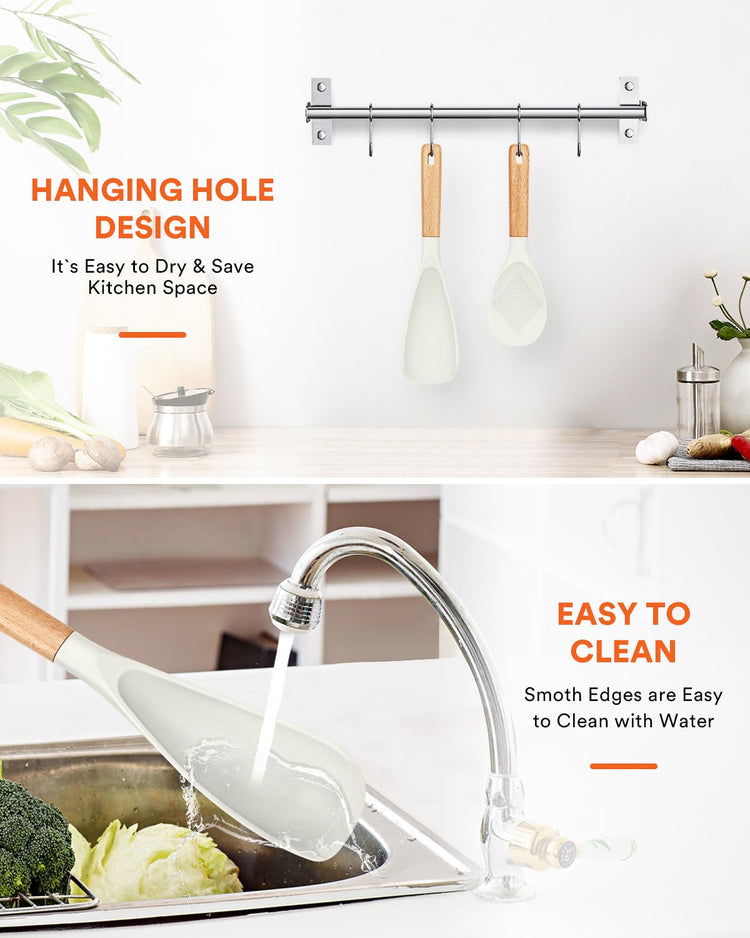 Cooking Spoon and Rice Scooper for Nonstick Cookware