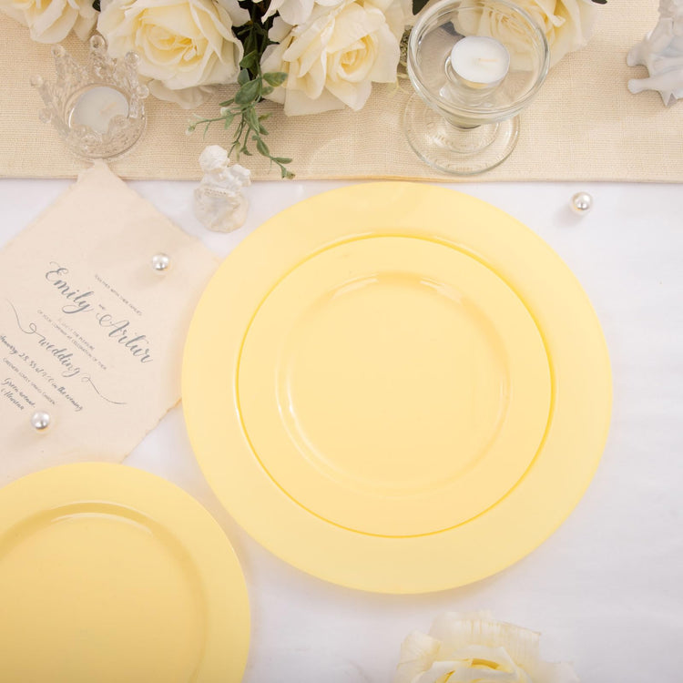 60PCS Yellow Plates (30 Count)
