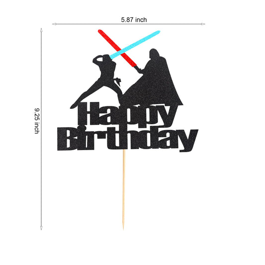1Pc Happy Birthday Cake Topper Wars Cake Pick
