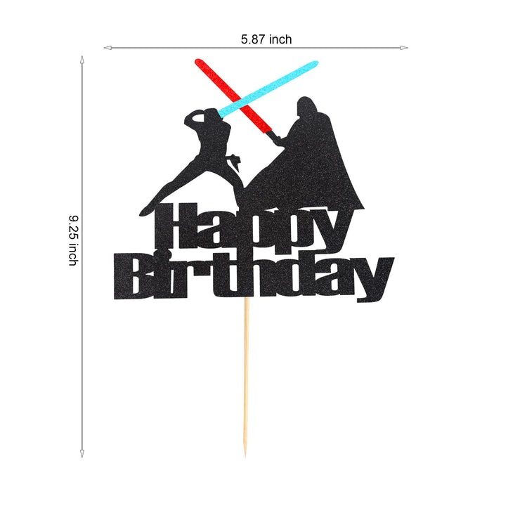 1Pc Happy Birthday Cake Topper Wars Cake Pick