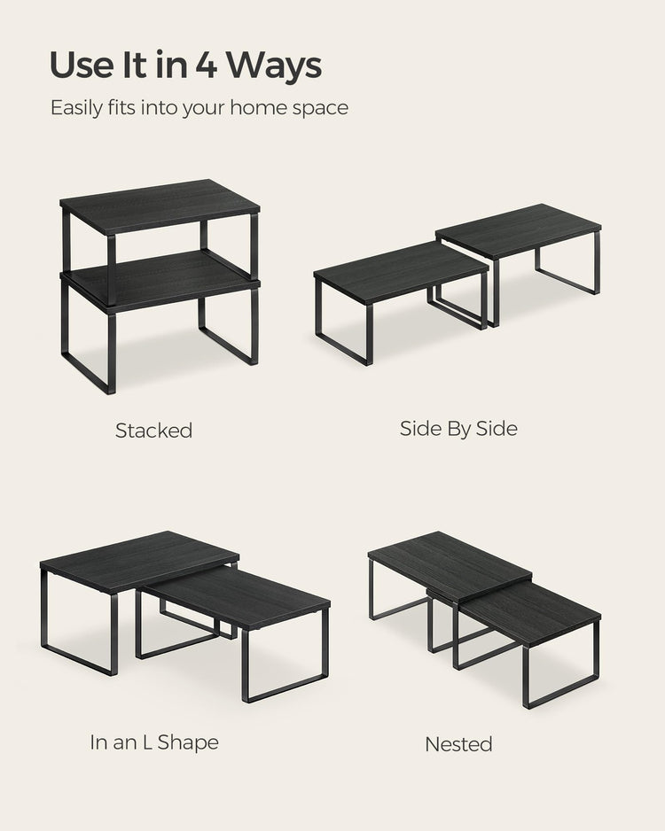 Cabinet Organizer Shelf (4 Count)