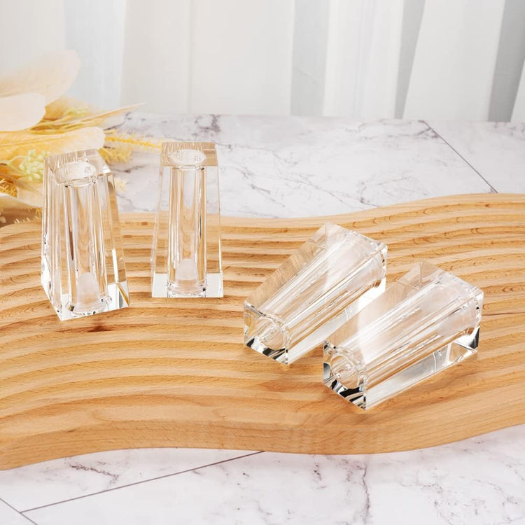 Salt and Pepper Shaker Set Spice Dispenser Refillable Design Cut Crystal Seasoning Shaker Kitchen Decor for Cooking Table, RV, Dinner Party, Camping BBQ (Set Of 4)