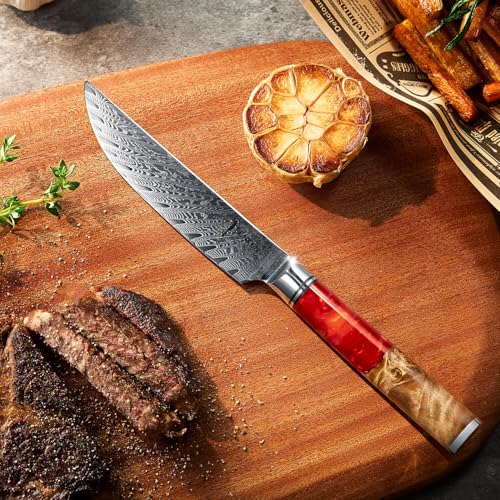 SENKEN Damascus Steak Knife Set (6 Count)