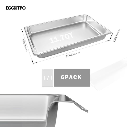 Full Size Steam Table Pans 6 (6 Count)