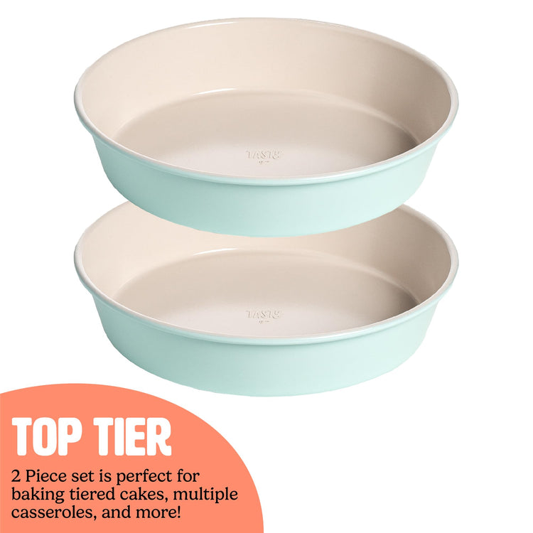 Clean Ceramic Round Cake Pans Set (2 Count)