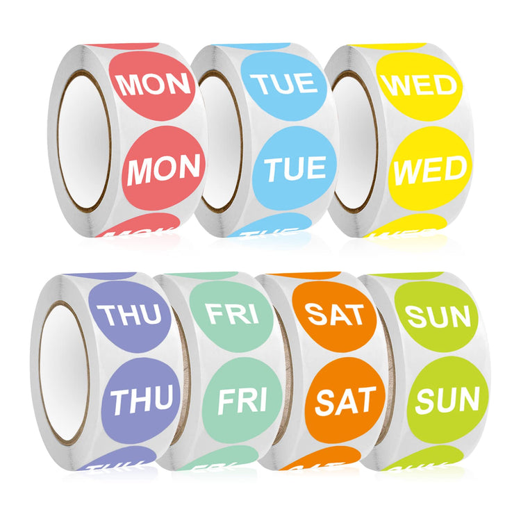 3500PCS Day of the Week Labels (3500 Count)