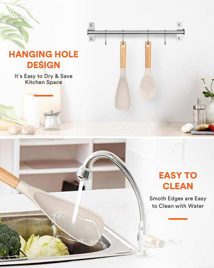 Cooking Spoon and Rice Scooper for Nonstick Cookware