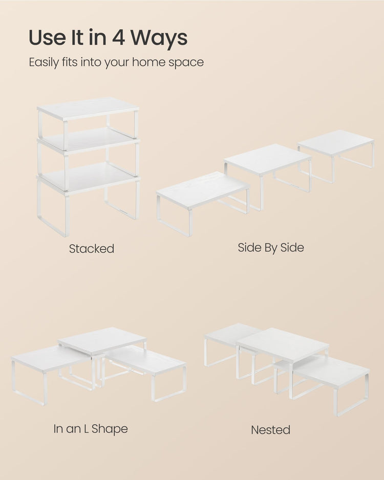 Cabinet Organizer Shelf (3 Count)
