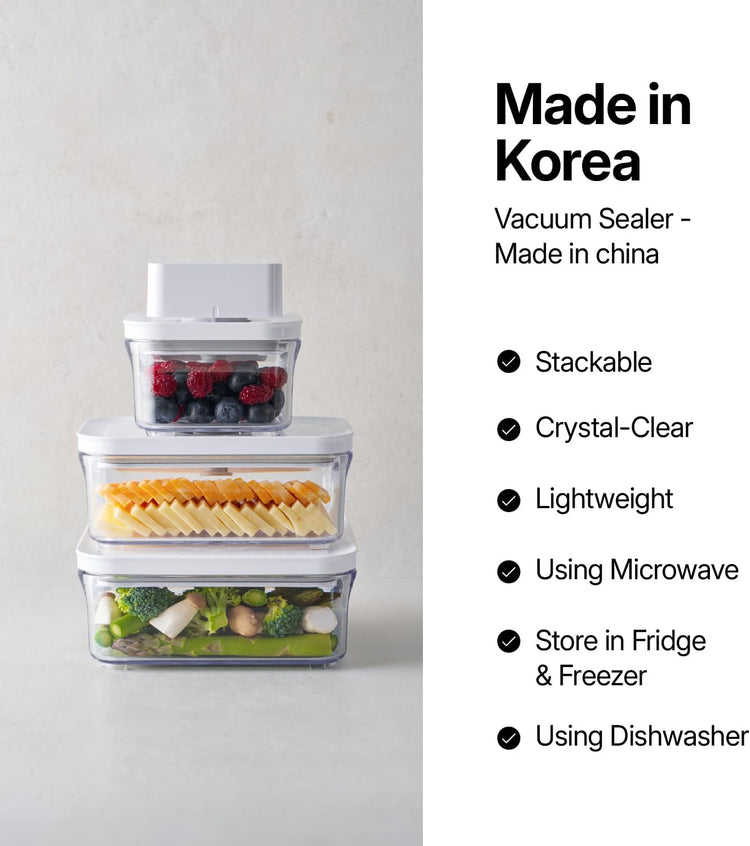 Premium Airtight Food Storage Containers, Mini Rectangular 2pc/set(0.53qt), Smart One-Click Seal Lid, No Hinges, 100% Leak Proof, BPA-FREE, Dishwasher, Freezer & Microwave Safe