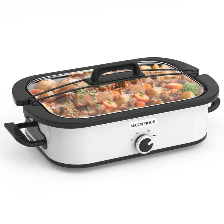 4 Quart Slow Cooker with Casserole Manual Warm Setting