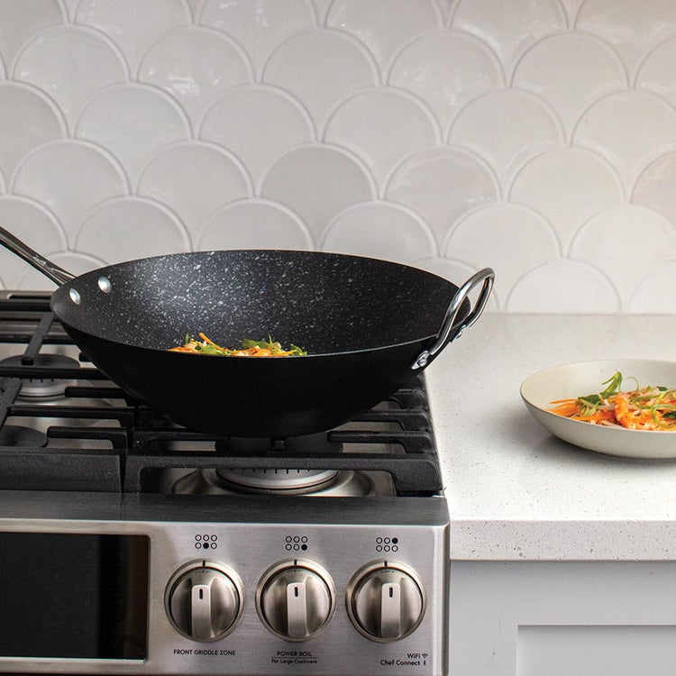 Basalt Aluminized Steel Spun Wok