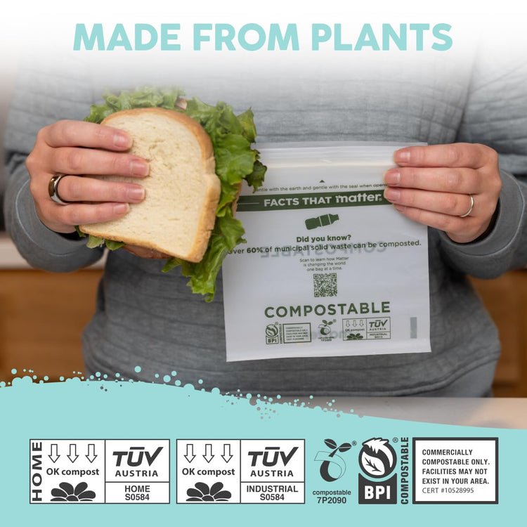 Compostable Sandwich Bags (200 Count)