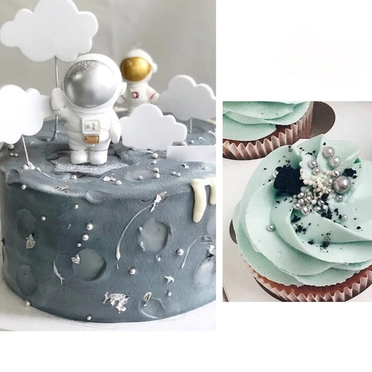 Edible Silver Sugar Pearls Candy Sprinkles 120G (4.23 Ounce)
