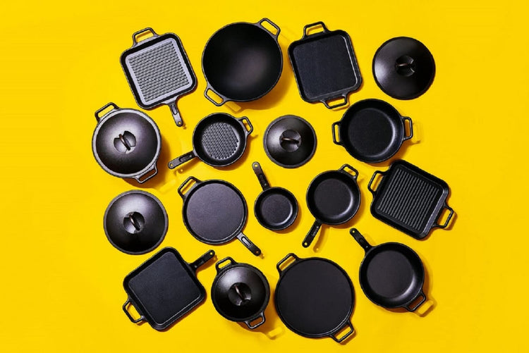 BOLD Pre Seasoned Cast Iron Grill Pan with Loop Handles