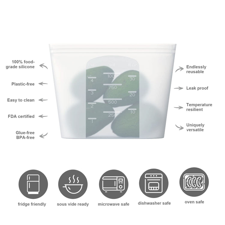 Reusable Silicone Food Storage Bag (2 Count)