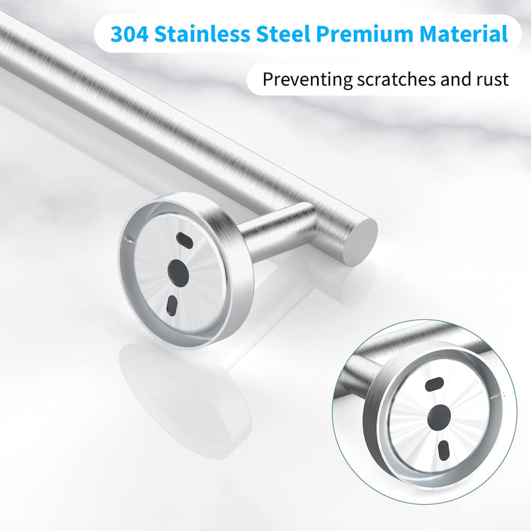 2 Pieces Brushed Nickel Bathroom Towel Bar