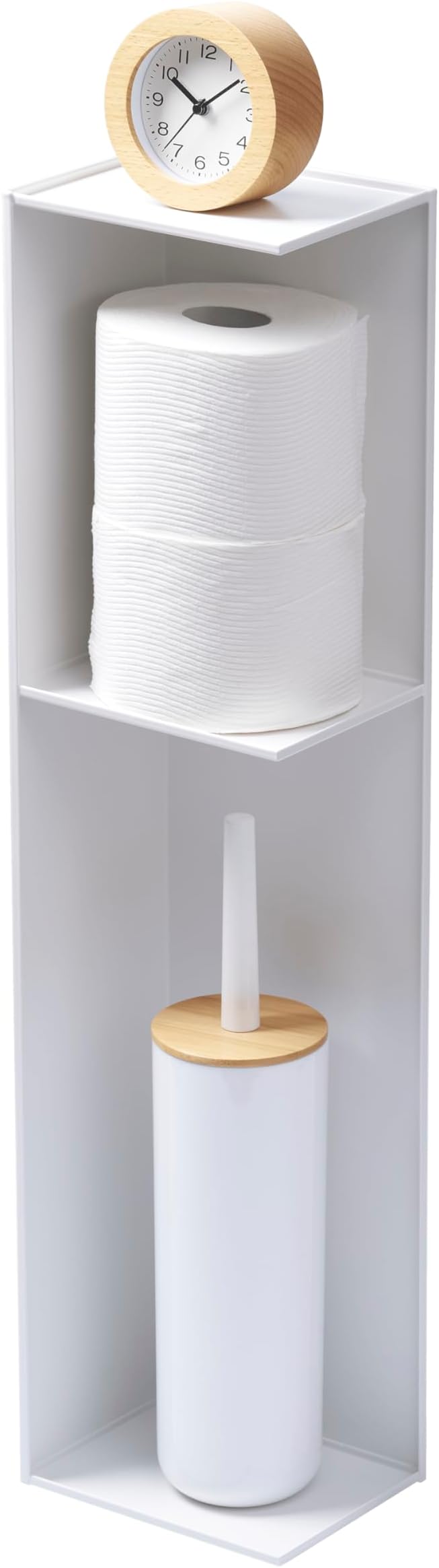 Yamazaki Home Tower Slim Bathroom Storage, Toilet Paper Stocker - Steel -