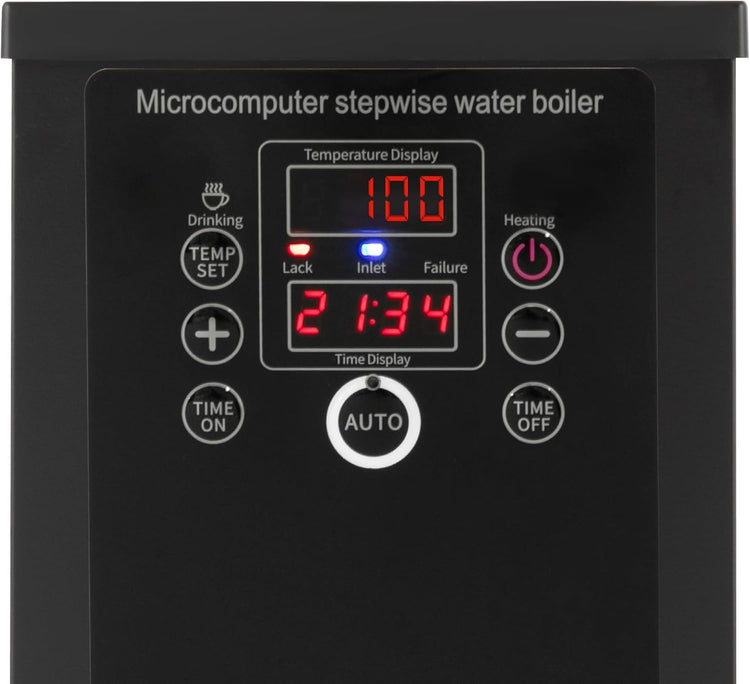 Step-Heating Commercial Hot Water Dispenser, 15L/3.96Gal Hot Water Boiler Dispenser Electric Water Pot Boiler Commercial Boiling Water Machine for Tea Coffee Shop Dessert Shop Hotel - 28L/H 2500W