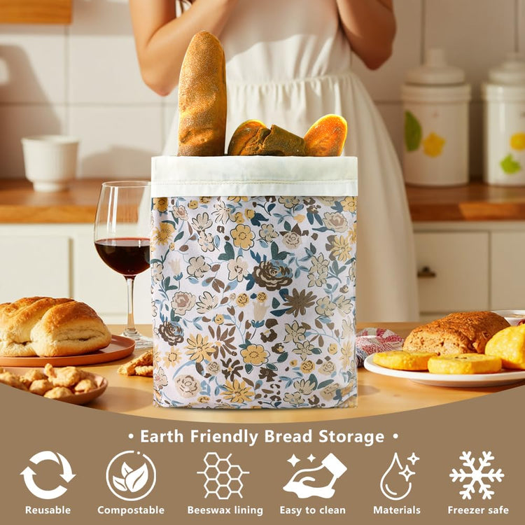 Beeswax Bread Bags for Homemade bread (2 Count)