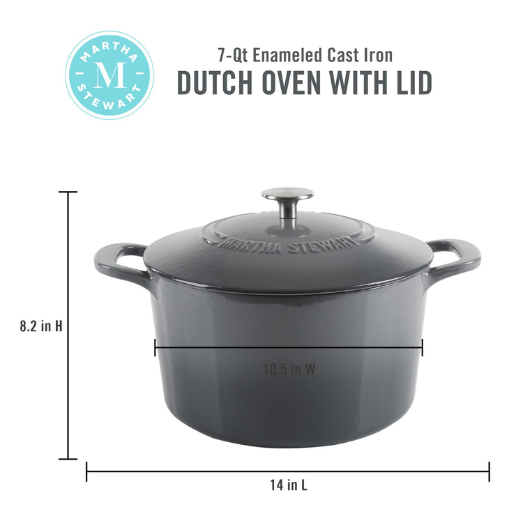 Gatwick 7 Quart Enamel Cast Iron Dutch Oven