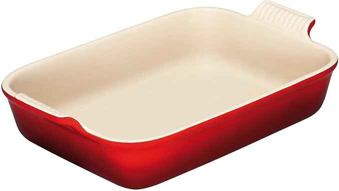 Le Creuset Stoneware Heritage Rectangular Dish, 4 qt. (12" x 9"), Cerise