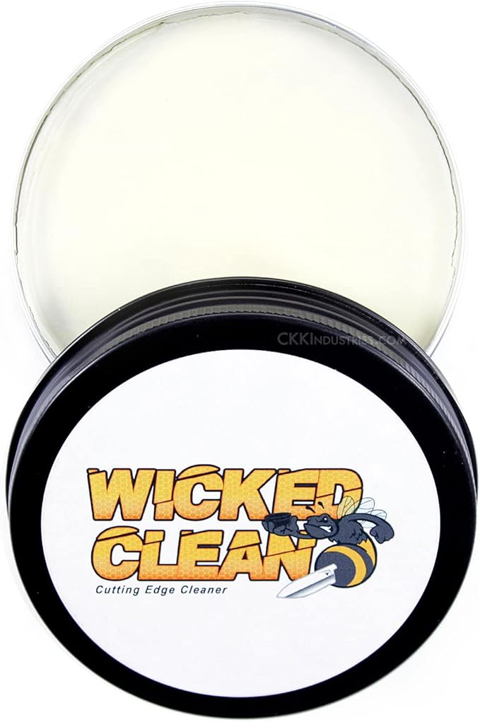 Wicked Clean - (8.0 oz.) - Cutting Edge Knife Cleaner - for Stainless Steel, Carbon Steel, and Damascus Steel - 100% Organic & Food Safe - (USA Made) – Cleans & Protects