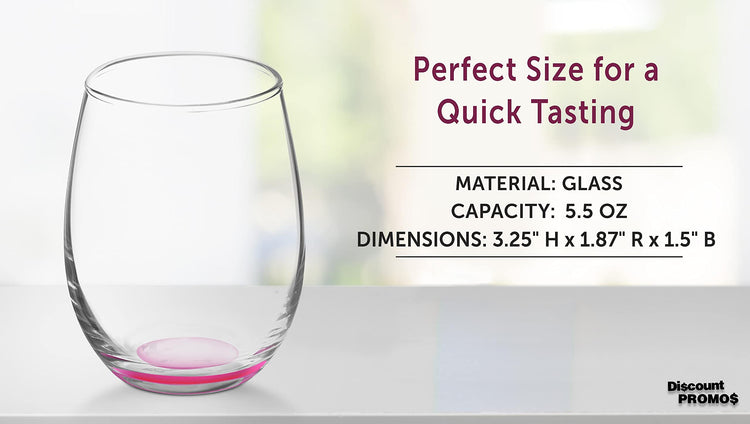 Stemless Wine Glasses by ARC 5.5 oz. Set of 12 (12 Count)