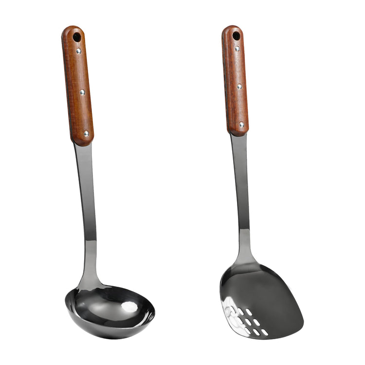 Stainless Steel Wok Spatula and Ladle Tool (2 Count)