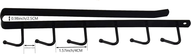 eywlwaar Mug Cups Cabinet Mug Hooks Kitchen Storage Hanging Hooks (Black+White)