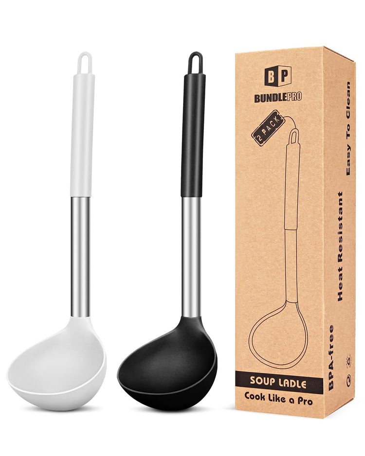 Silicone Ladle Spoon Kitchen Utensils (2 Count)
