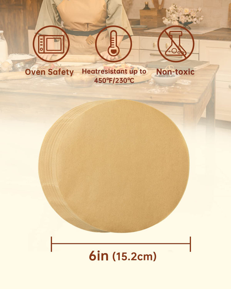 200Pcs 6 Inch Parchment Paper Rounds (200 Count)