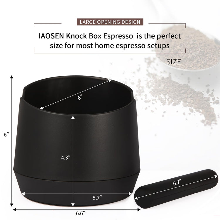 Knock Box 6 Inch Espresso Knock Box Shock