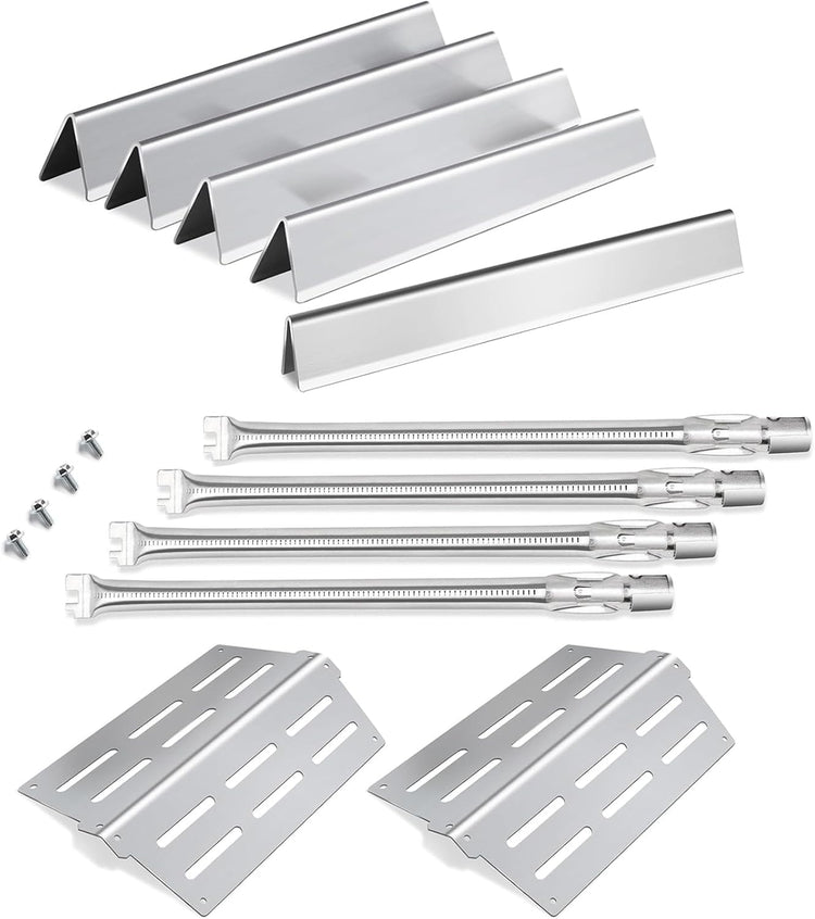 Flavorizer Bars Heat Deflectors Burner Tubes for Weber Genesis e330 Grills Parts with Sear Burner Front Control Knobs, Genesis E310 E320 E330 S310 S320 S330 Parts for Weber 7620 7621 7622 65055 62752