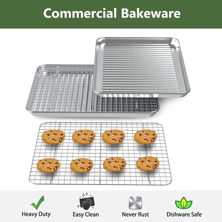 Half Baking Sheet Pan Cooling Rack Set
