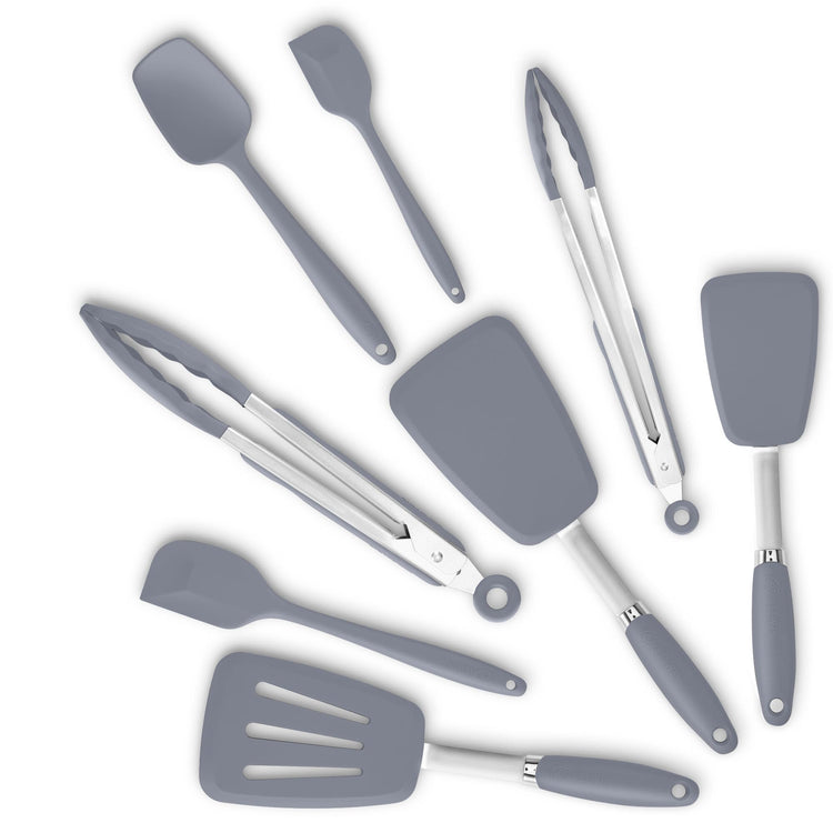 5 Piece Silicone Spatulas Set with Tongs