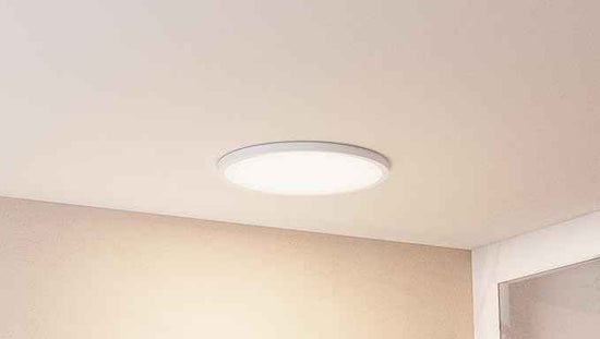 Quoizel Outskirts Round Flush Mount Ceiling Light, 20 Inch White Lustre, Dimmable Integrated LED 2870 Lumens, 27 W, Close to Ceiling Light Fixtures for Hallway, Kitchen, Bedroom or Bathroom
