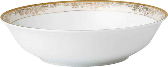 Lorren Home Trends 57 Piece 'Chloe' Bone China Dinnerware Set (Service for 8 People), Gold